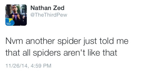 harryscurlsreallylouis:  #NotAllSpiders