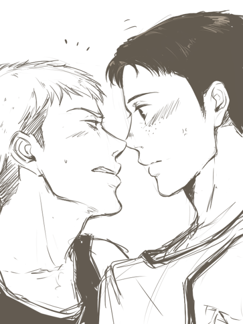 miyajimamizy:  I was gonna do a no plot Basketball!Au fluff. But then again, this is much better. Bascially they’re in a school gym, frickly frackling after this kiss. So yis ~ 