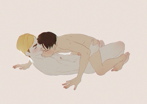 darwinthemonkey-art:  Commission for haganenoheichou, from her fanfic An Omega’s Life 