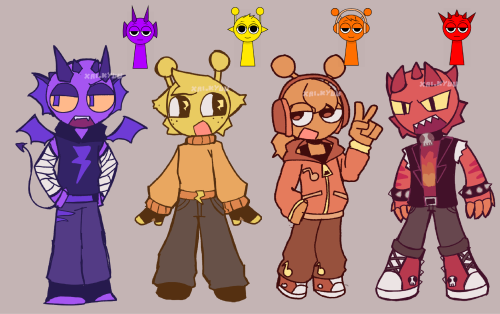 Sprunki Designs! Just Incase I Wanna Draw Any Of Them(especially Owakcx, Insane Motherfucker That I Love)