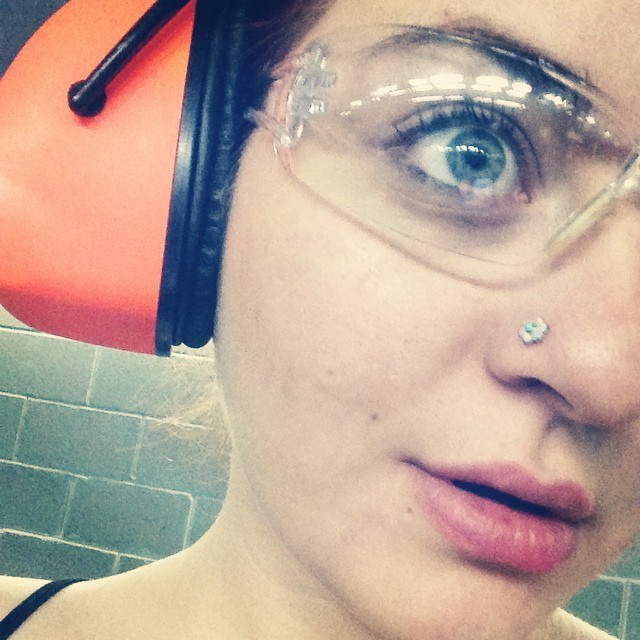 freshiejuice:  Shooting guns 🔫🔫🔫  Wat eyes&hellip;Her eyes prove shes