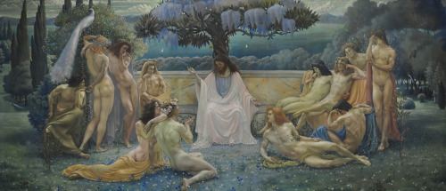 belle-art: The School of Plato, 1898, Paris: Musée d’Orsay, Jean Delville