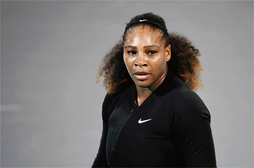 venuswilliams:  Serena Williams during her comeback match against Jelena Ostapenko on day three of t