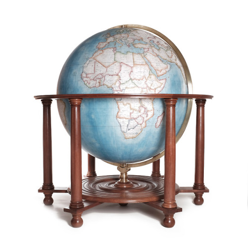 This 127cm (50 inch) diameter globe is cradled in a handcrafted Oak or Walnut base and available is 