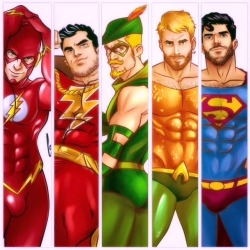 captain-jackdaniels:  chemicollins:  oscarraymundo:  Illustrations: What Your Favorite Superheroes Would Look Like as Shirtless Gay Hunks   @captain-jackdaniels  Oh my god!