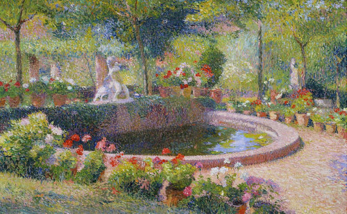 Fountain in Marquayrol, Henri MartinMedium: oil,canvas