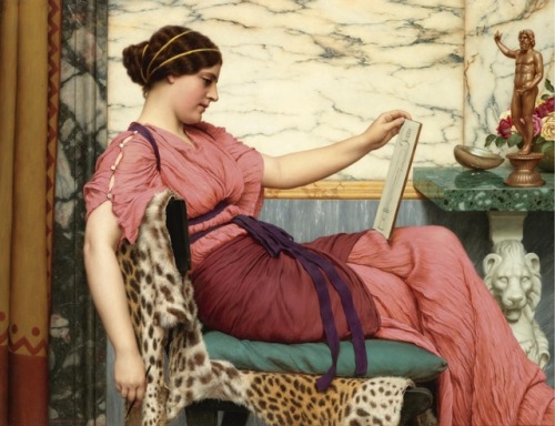 An Amateur (1915). John William Godward, R.B.A. (English, 1861-1922). Oil on canvas.A young Grecian 