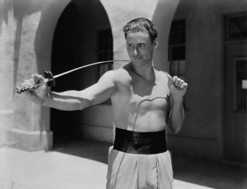 Errol Flynn, in a publicity still for Captain Blood