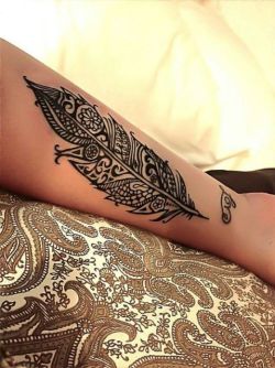 Stylized Feather Tattoo