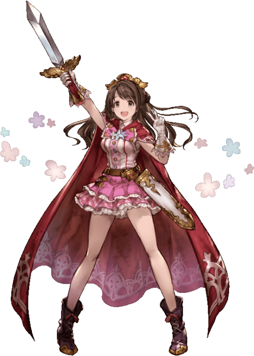 news-generations:Shibuya Rin, Shimamura Uzuki, and “Brynhildr” as seen in the Granblue F