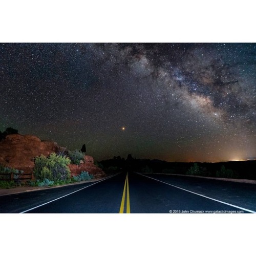 Road to Mars   Image Credit & Copyright: John Chumack  Explanation: What’s that light at the end of the road? Mars. This is a good month to point out Mars to your friends and family because our neighboring planet will not only be its brightest