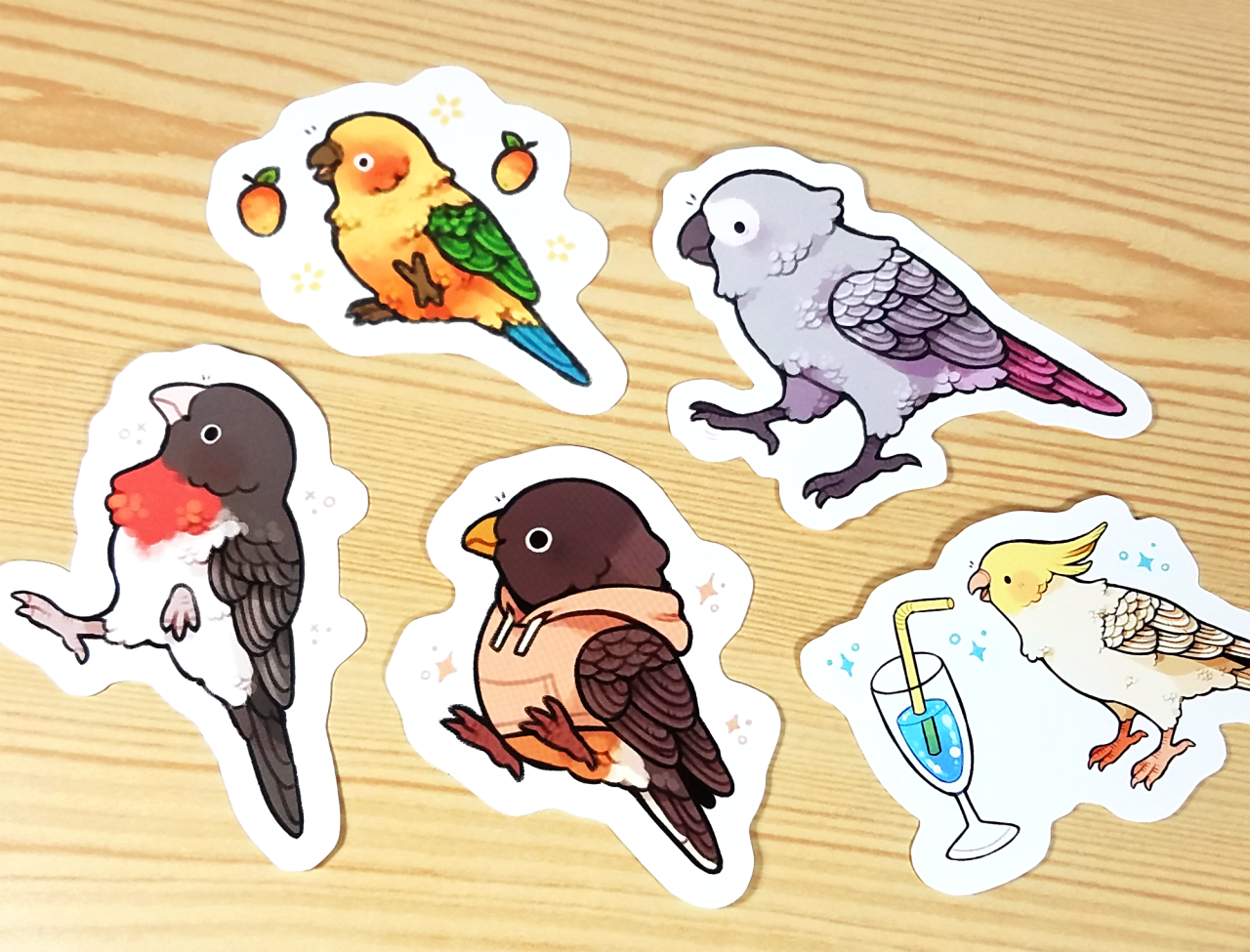 renee's art blog — some of the new bird stickers that are now in my