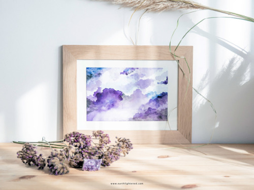 “Les reflets de ton âme” Watercolor Clouds AVAILABLEWatercolor original on 140lb (Paper Size: 5.90 x