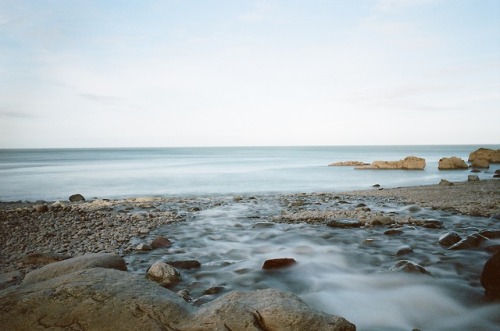 alifeingrain: A long exposure at Heddon’s Mouth, Devon - January 2019 Pentax K1000 on Kodak Po