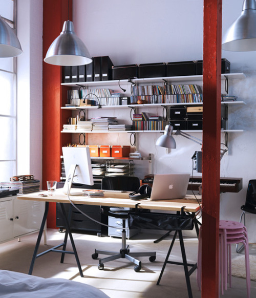 myidealhome:  stunning home office (via DigsDigs)   