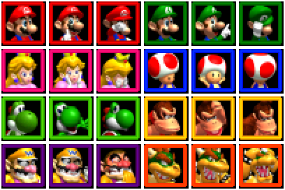 mario kart 64 characters