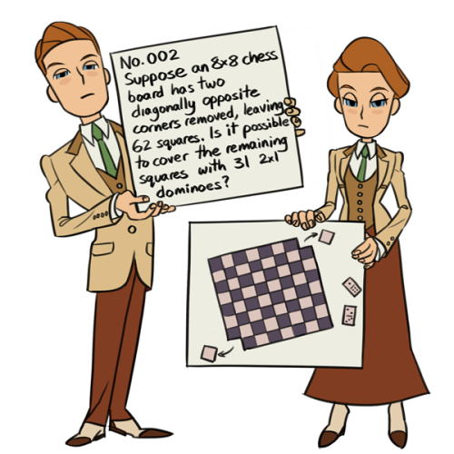 viivus: Robert and Rosalind Lutece in Professor Layton-y style - now with actual puzzles! (answers o