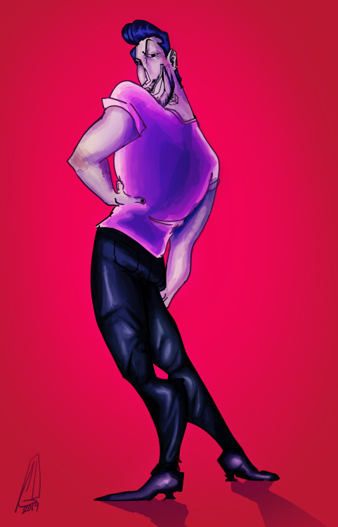 greaserink:  Rockin’ that rockabilly look, Yancy.