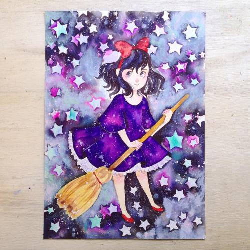 pinwheelbunny: 31/31 A mixed media and fan art for the last Inktober! Kiki’s Delivery Service,
