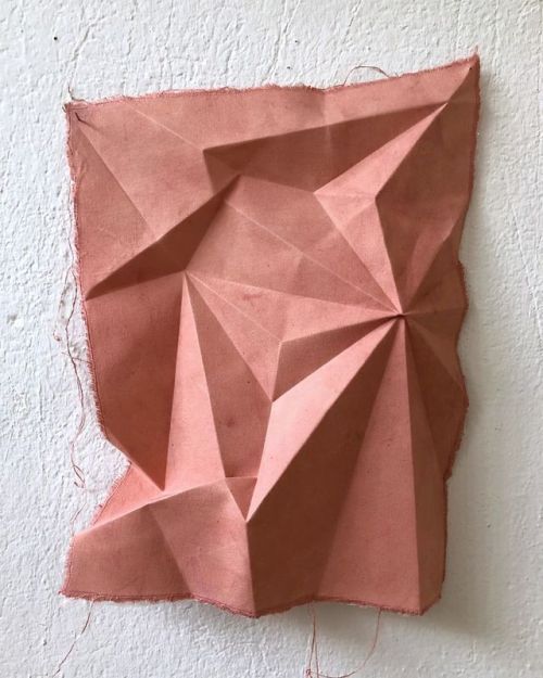 The Dragonflies’ 2nd&3rd leg, 2019| Cochineal, on folded cotton | 40x50 cm#cochineal #naturald