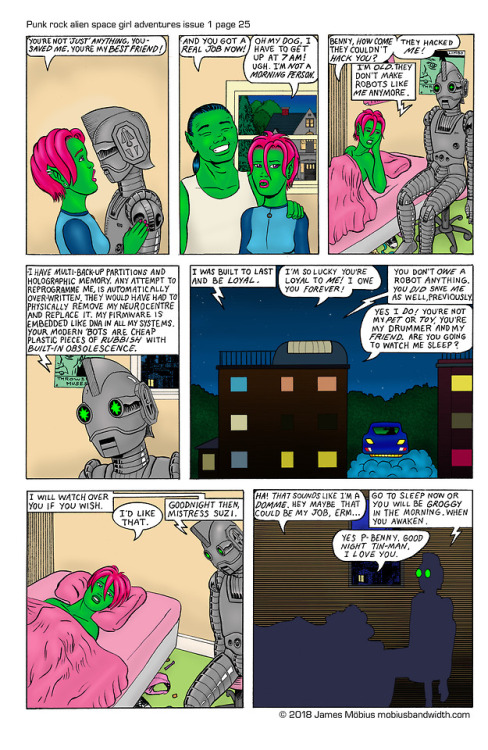 Punk rock alien space girl adventures issue 1 page 25Follow this comic on facebook: https://www.face