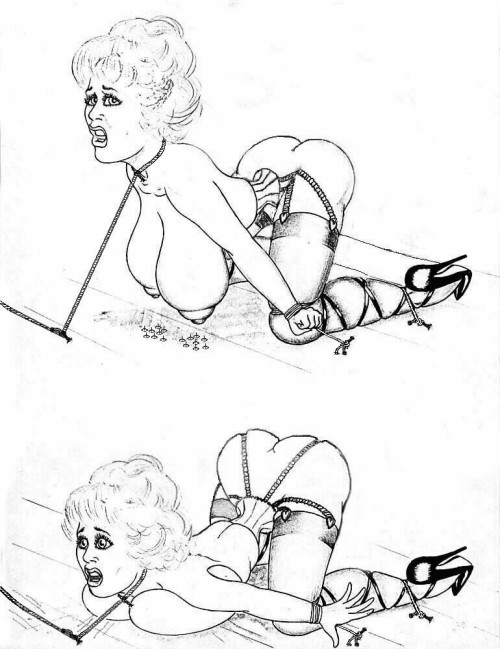 Big Barbara is back! bdsmartfantasy:   From “Big Barbara in severe Breast Bondage” by Thomas I have never found any other work by this artist, anyone know who they are or other pieces by them?  