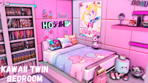 Kawaii Twin Bedroom (With CC Links & Room Download :) - https://youtu.be/cNmVvyDaclg