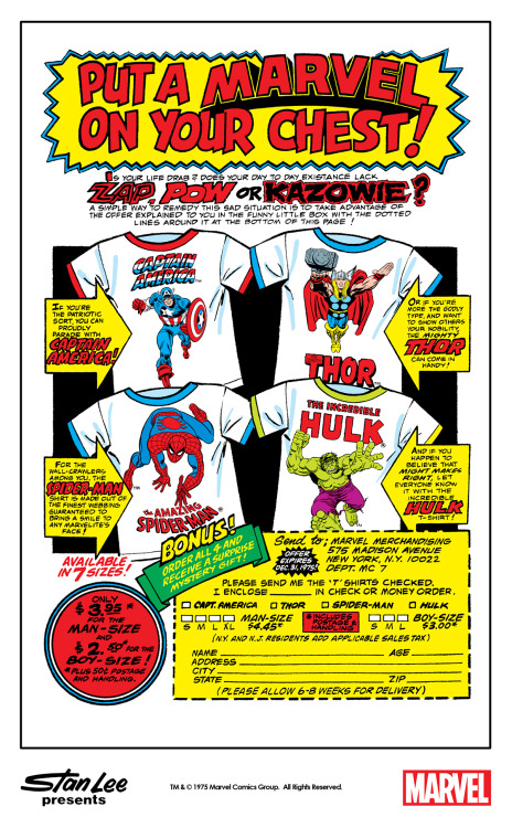 Marvel T-Shirt ad from Werewolf by Night #32 (1975)