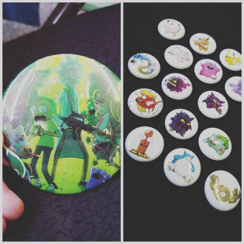 Just in time for the release of the newest update today on Pokemon GO you can pick up my limited Random Button packs on etsy today featuring 6 of 15 random designs and the chance to randomly receive one of the new 3" buttons featuring my Rick and...