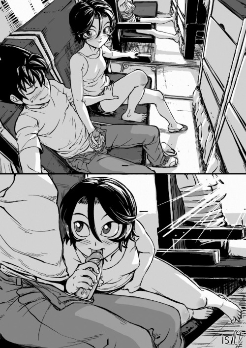 soubriquetrouge:  noise-tanker:  Hey guys, here’s the complete “Hot Fun in the Summertime” comic!Download hereI actually took a little bit of effort to update the earliest pages to make them fit with the latests. Nothing crazy, just greytone shadings