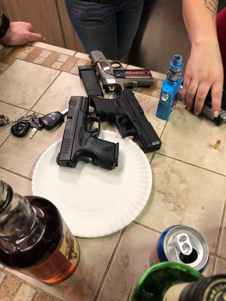 New Years so far, hope everyone is having a great night . ( side note : yes we have guns and alchohol, no we aren’t being dumb 😊)