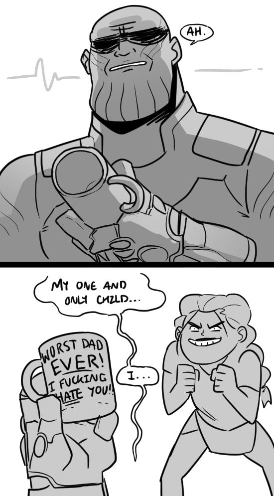 thezombiedogz:  Listen if no one else is going to make the bad dad Thanos content
