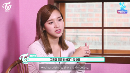 twiceoneinamillion:A surprising response from Myoui: She chose Jeongyeon over all the ships that we’