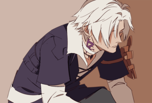 deathflare:feeling a bit rusty so i redrew a screenshot i took of thancred Mysteriously Brooding