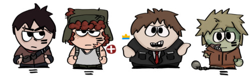 Redrew Designs Of The Four Boys From My Zombie Au I Made Back In 2022, This Isnt My Usual Style I Just