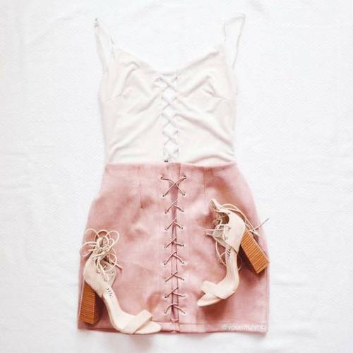 rosegalfashion: white and pink are always a good combo @rosegalfashionfree shipping worldwide#rosega