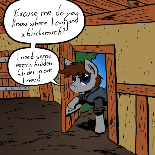 askdarkpony:  Ahm sure ah can accomodate ta yer needs. [Ask Dark - 814] Guest panel made by roro-oh-lala  Gosh, look what lil’ guy has grown! ^w^ 