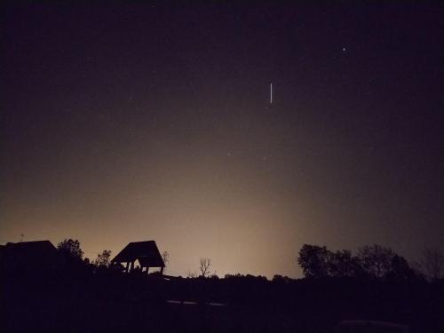 [OC] International Space Station Over Michigan Last Night (long exposure) [4032 x 3024]