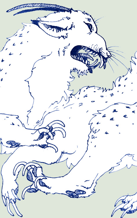 drawinglobster:Claws, horns, teeth, fur…check, check, check, check!