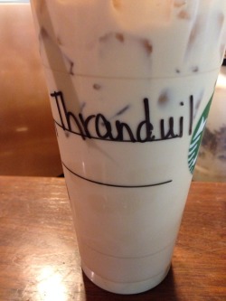 nashcon-castiel:  thranduart:  Elves at Starbucks. Word.  Starbucks in style ;) 