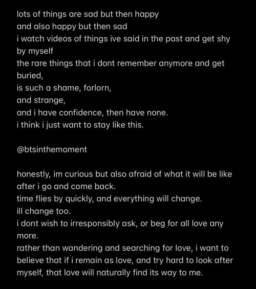 There Is Sadness, Joy, Hope And Fear In Namjoon's Words.