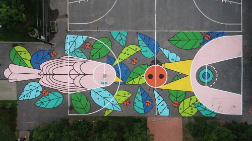 Street ArtMontréal-based artist Roadsworth creates large scale crosswalk and road art for a variety 