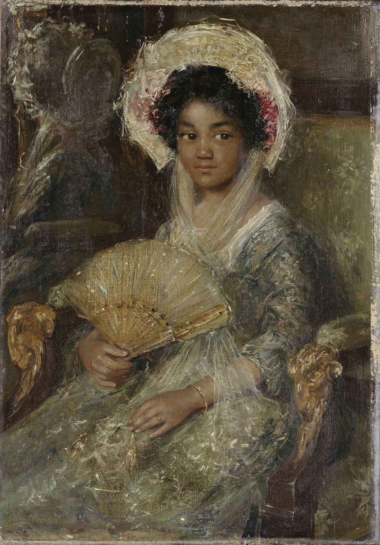 laclefdescoeurs:  Jonge vrouw met waaier, 1895-1922, Simon Maris 