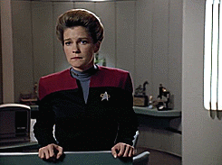 voyagerismycollective:  Look at her smile in the last gif though. She’s so relieved
