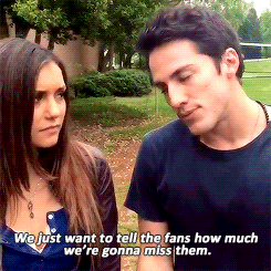iwantyoudamon:  ninadobrev:   That’s a wrap on Elena and Tyler. We were just kids