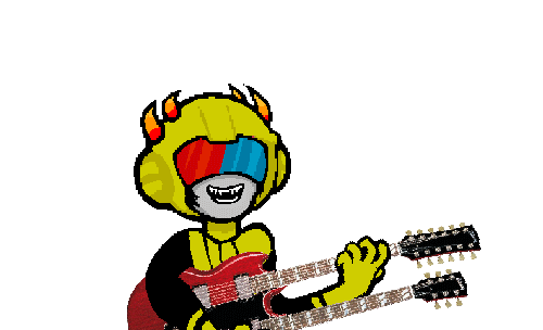 kitten-burrito:bardofpizza:People wanted GIFs of Mituna guitar-ing it up from this thing so here the