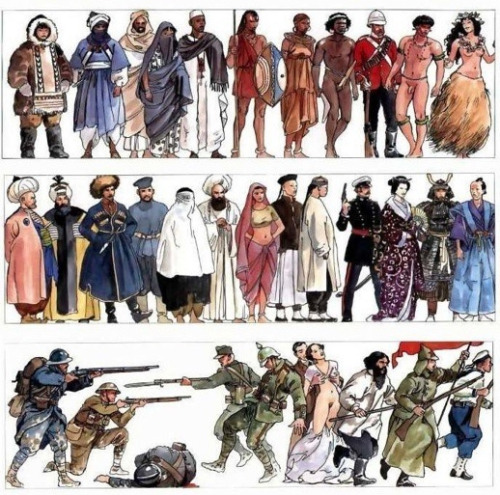 enochliew:  History of Humanity by Milo Manara 