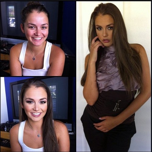 billiamsfuckworld:  She looks better without make-up. 
