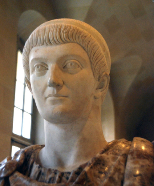 myglyptothek:Emperor Constantius II (?). Secontd third of IV century AD. Bust is modern. Marble. Mus
