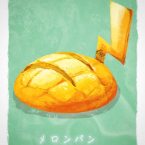 Part of an upcoming PokeFood series! The first instalment: The Pikachu Melonpan! You can grab this p